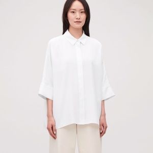 LIGHT Grey COS Wide fit Lyocell Shirt/Tunic